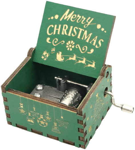 Merry Christmas Wooden Music Box