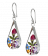 Sterling Silver Pressed Flower Teardrop Earrings