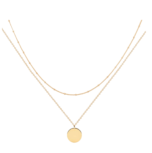 Mevecco Layered Pendant 18k Gold Plated