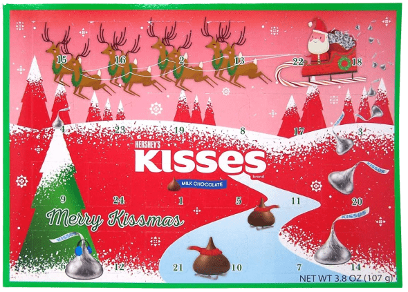 Hershey Chocolate Kisses Christmas Advent Calendar