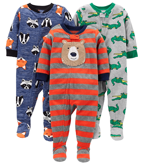 Baby and Toddler Loose Fit Fleece Footed Pajamas