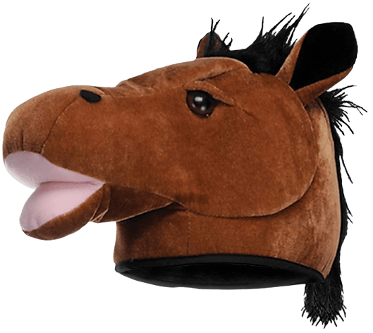 Plush Horse Head Hat Party Accessory (