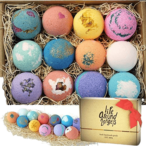 12 Bath Bombs Gift Set for Bubbles & Spa