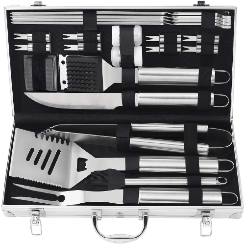 22PCS Camping BBQ Grill Stainless Steel Kit