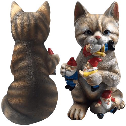 Cat Garden Gnome Statue Figurine - Best Art Décor