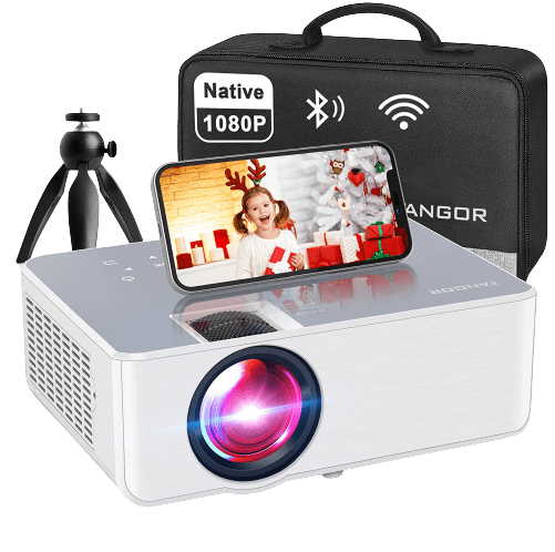 HD Projector with Tripod Compatible with iOS & Android