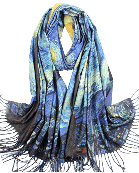 Soft Cashmere Feel Scarf For Women Elegant Large Winter Warm Scarves Shawl Wrap Gifts Monet Klimt Van Gogh's Art Printed
