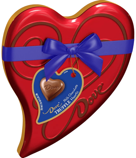 Valentine's Milk Chocolate Truffles Candy Heart Gift Box