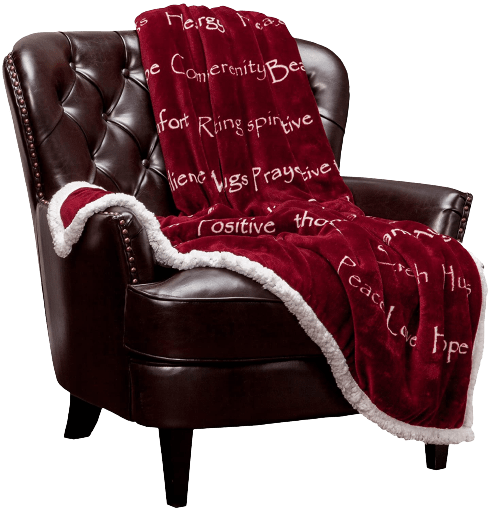 Comfort Red Throw Blanket - Warm Hugs Gift