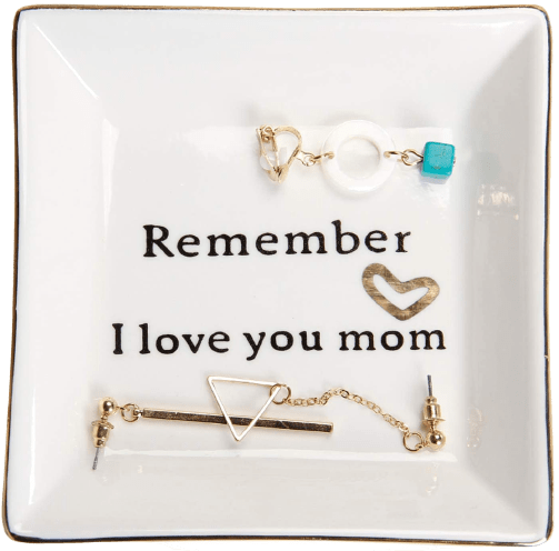 Decorative Trinket Plate - Remember I Love You Mom Gift