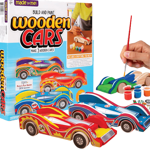 DIY Wood Craft Kit - Easy To Assemble and Paint Race Cars