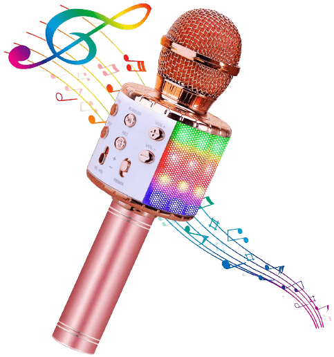 BlueFire 4 in 1 Karaoke Wireless Microphone with LED Lights