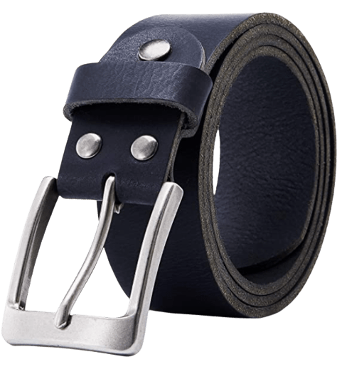 Men's 100% Italian Cow Leather Belt with Anti-Scratch Buckle