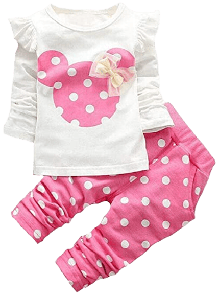 Cute Baby Girl Long Sleeve T-Shirt and Pants 2pcs Outfit