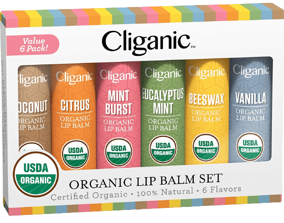 Organic Lip Balm Set for Cracked & Dry Lips
