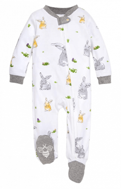 Organic Cotton One-Piece Bunny Pajamas