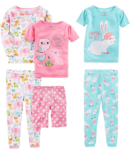 Toddler 6-Piece Cotton Pajama Set