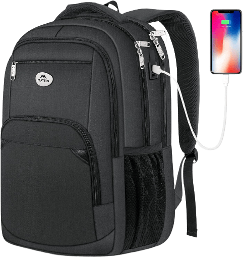 Travel & Study Backpack with USB Charging Port