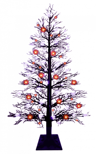 Halloween Tree Purple Lighting Decorations