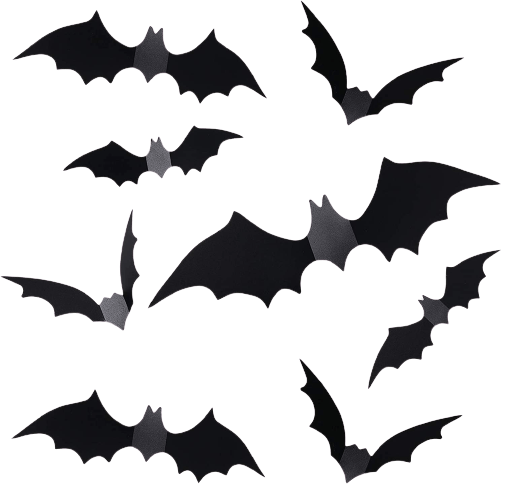 60pcs Halloween Realistic 3D Bat Decoration