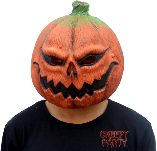 CreepyParty Halloween Pumpkin Head Mask