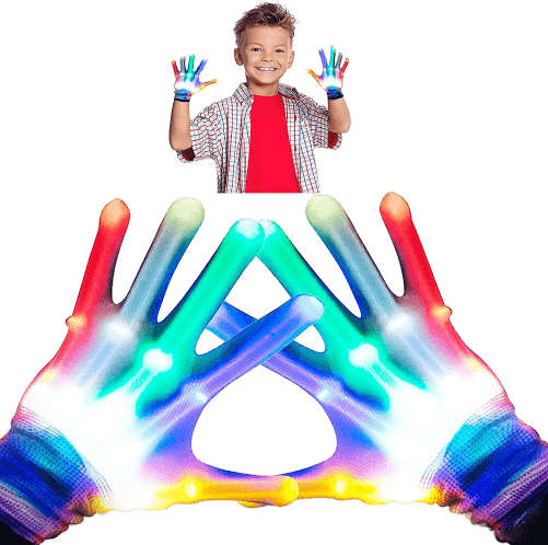 Colorful Flashing LED Gloves for Kids