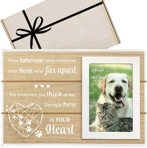 Dog Memorial Picture Frame with Engraving