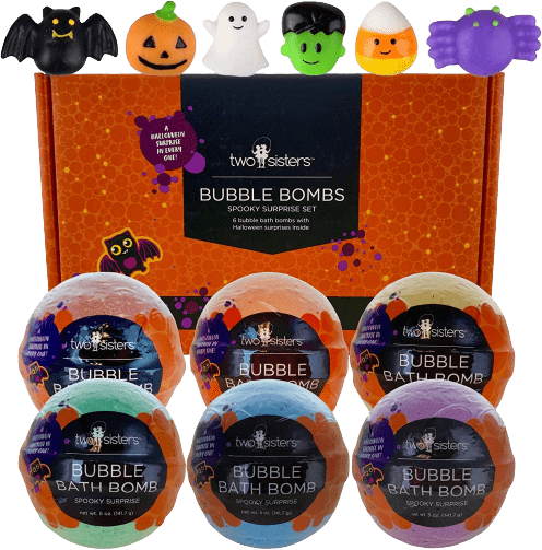 Spooky Bath Bombs with Surprise Squishy Toys Inside