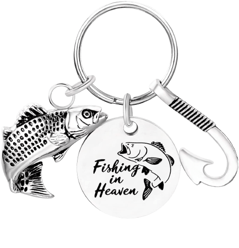 Fishing in Heaven Memorial Key Tag